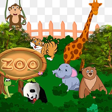 animal illustrations in the zoo zoo clipart monkey elephant png, Zoo Clipart, Monkey zoo animals png picture