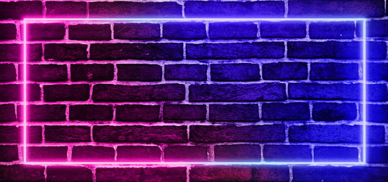 modern double colors neon lights on brick background, Background, Neon, Lights Background image