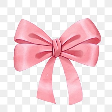 watercolor cute pink ribbon bow, Watercolor, Bow pink ribbon bow png picture
