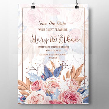 watercolor wedding invitation wedding, Wedding, Bride Vector watercolor wedding invitation png image