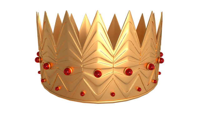 3d texture golden crown decoration golden sharp corner decoration png, Golden, Sharp Corner crown 3d transparent png