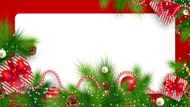christmas pine tree gift box ball frame christmas frame decoration png, Christmas, Frame christmas pine tree png image
