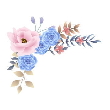 pink and blue flower floral decoration with gold wedding corner frame ic22827 gold wedding corner frame pink and blue flower floral png, Ic22827, Gold Wedding Corner Frame floral corner frame vector art png