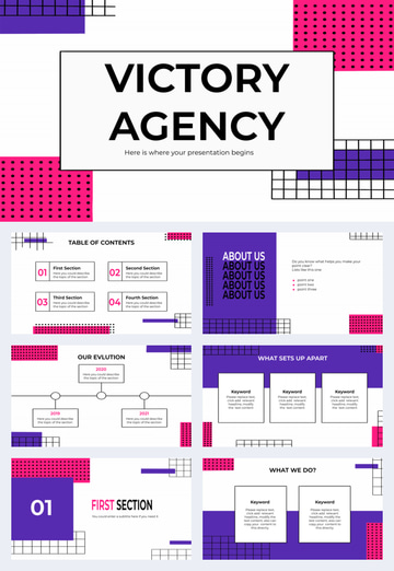victory agency buniess plan Google Slide and PowerPoint Background